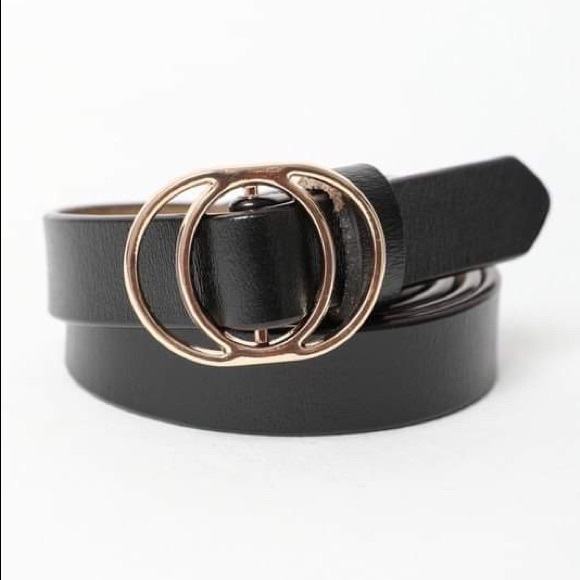 The House Of Gentry Accessories - Black Double Ring Belt // 100% Leather